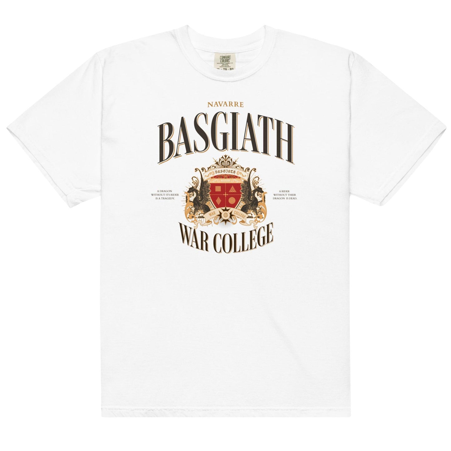 Basgiath War College Vintage Style Tee Shirt - The Bean Workshop - box tee, fourth wing, rebecca yarros
