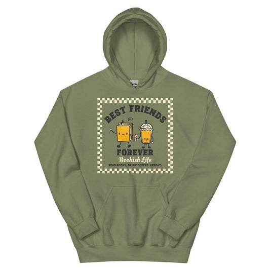 Bookish Friends Forever Hoodie - The Bean Workshop - Book Lover, Bookaholic, bookish, bookish friends, hoodie, read everyday