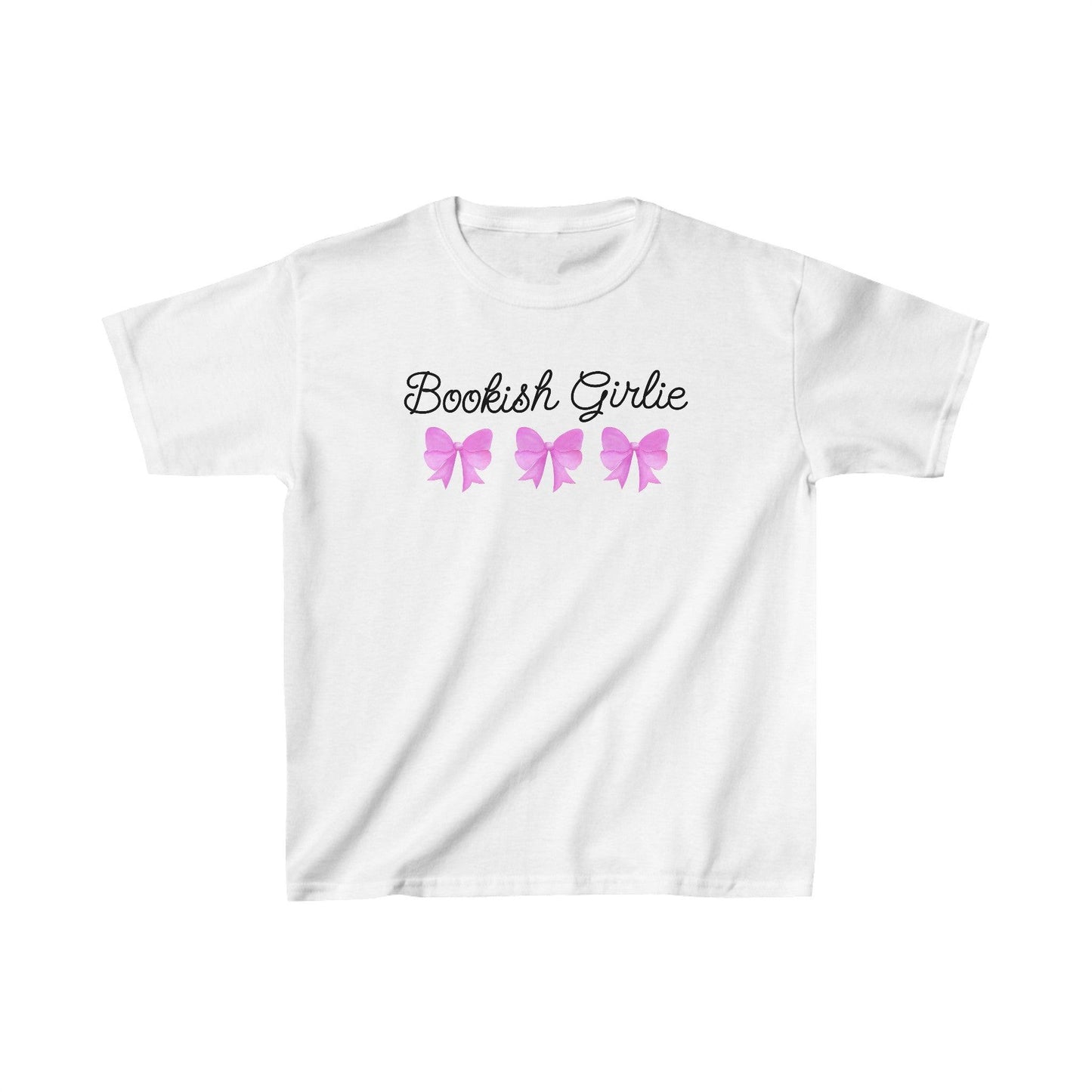 Bookish Girlie Coquette Baby Tee - The Bean Workshop - baby tee, book lover, bookish, coquette, cute, read everyday, T-shirts