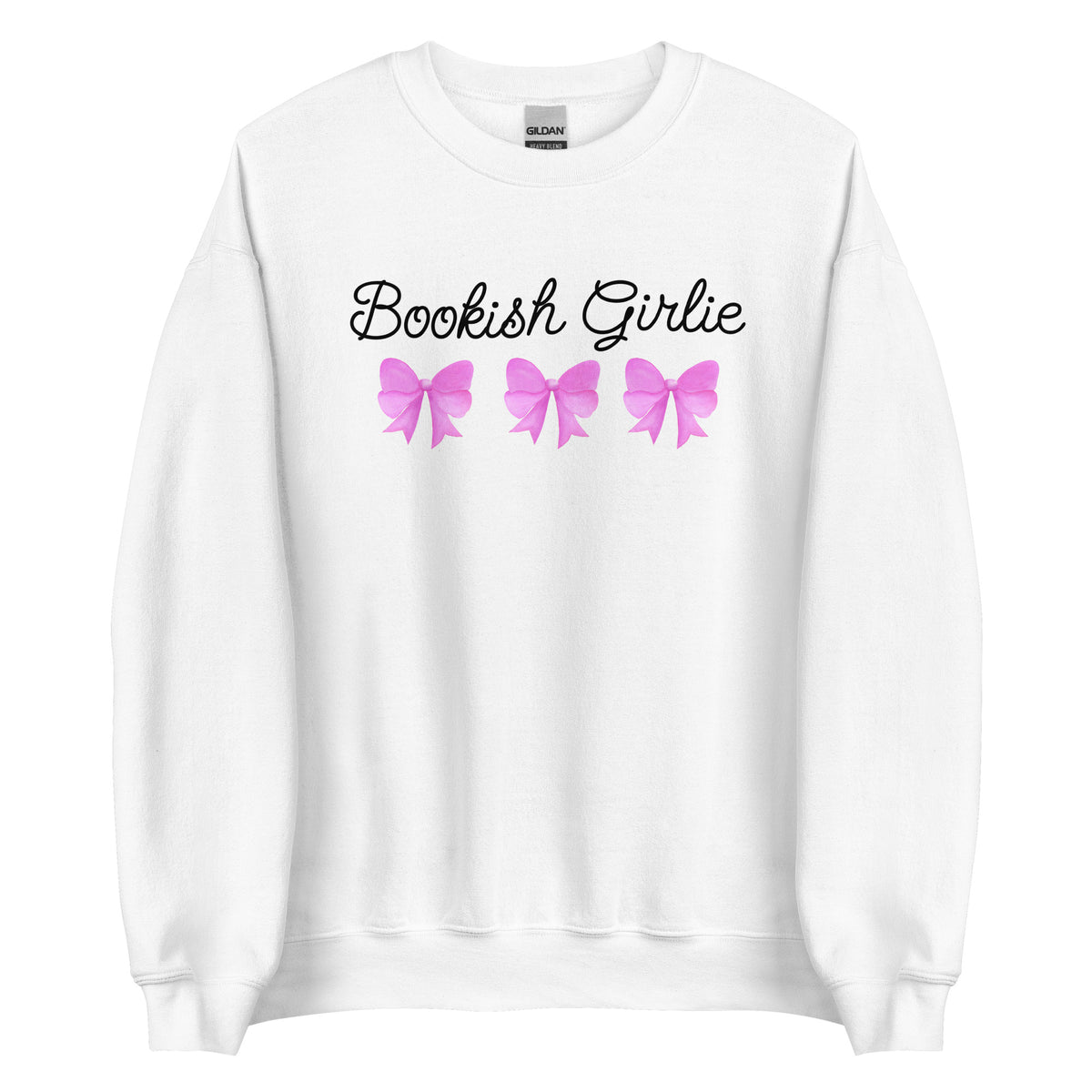Bookish Girlie Sweatshirt - The Bean Workshop - book girlie, coquette, read everyday, soft girl era, sweatshirt