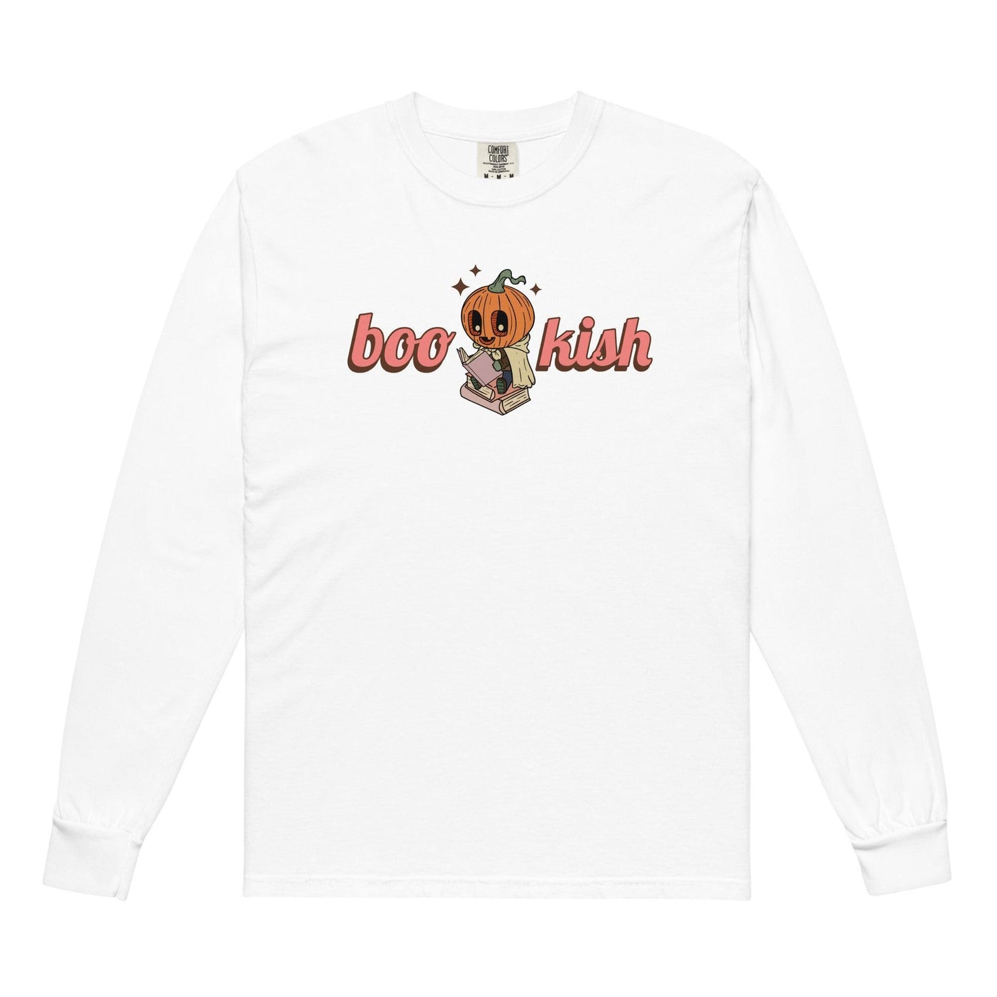 Bookish Halloween Heavyweight Long Sleeve Shirt - The Bean Workshop - book lovers, bookaholic, halloween, long sleeve shirt