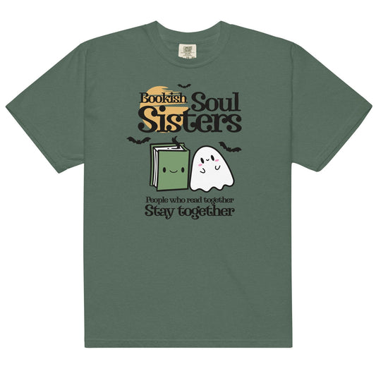 Bookish Soul Sisters Tee Shirt - The Bean Workshop - book lovers, bookaholic, box tee, halloween
