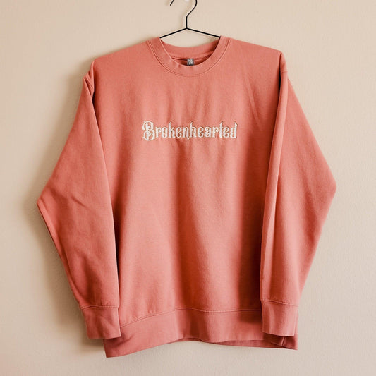 Brokenhearted Embroidered Sweatshirt - The Bean Workshop - evangeline fox, jacks prince of hearts, once upon a broken heart, ouabh, stephanie garber, sweatshirt