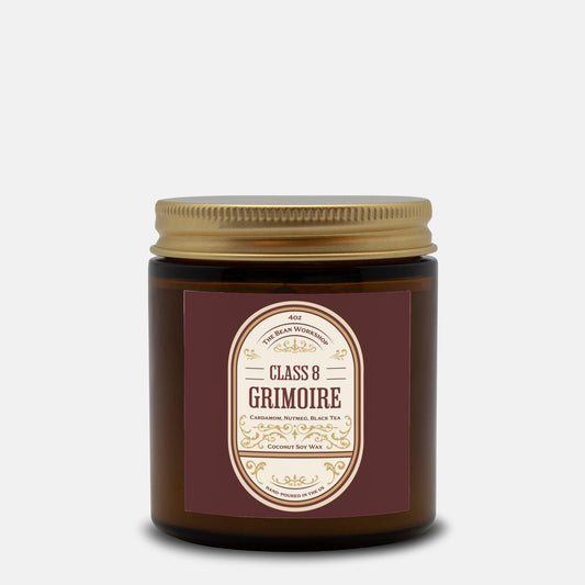 Class 8 Grimoire Candle - The Bean Workshop - candle, margaret rogerson, sorcery of thorns