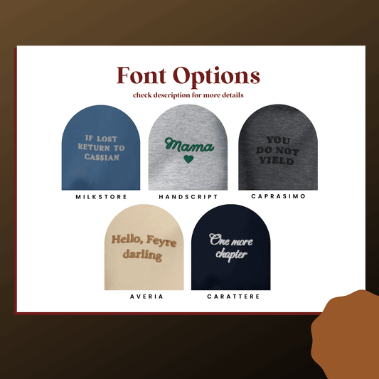Custom Embroidered Sleeve (Add-On Listing) - The Bean Workshop -