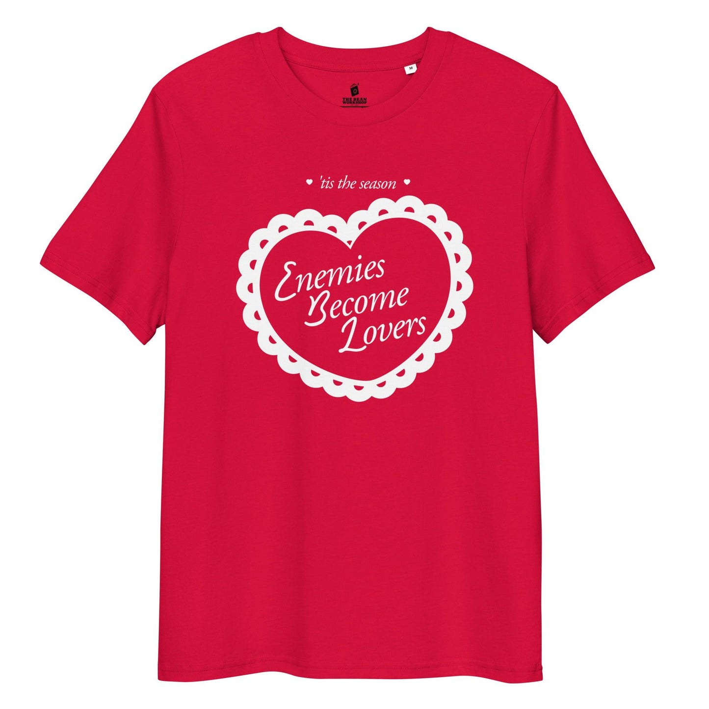 Enemies Become Lovers Organic Cotton T-Shirt - The Bean Workshop - book lover, enemies become lover, read everyday, t-shirt, tee, valentine, Valentine's Day Picks