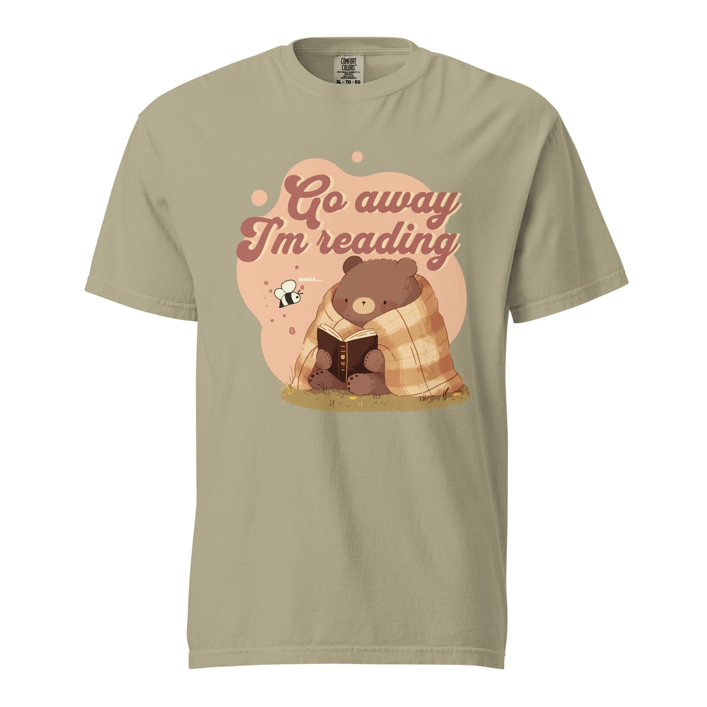 Go Away I'm Reading T-Shirt - The Bean Workshop - Book T-Shirt, Cozy Aesthetic, Cute Bear, Cute Bear Reading Graphic T-Shirt, Everyday Wear, fall, Funny Introvert Book Lover Tee, Funny Quote, Gift for Readers, Go Away I'm Reading Shirt, Graphic Tee, Introvert Humor., Reading Shirt, Retro Bookish