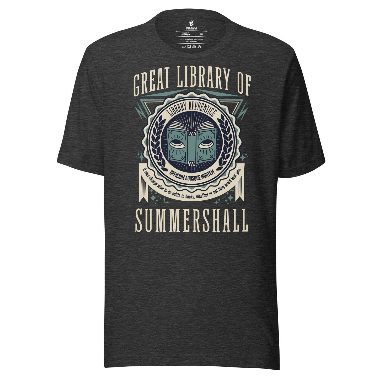 Great Library of Summershall T-Shirt - The Bean Workshop - margaret rogerson, sorcery of thorns, t-shirt