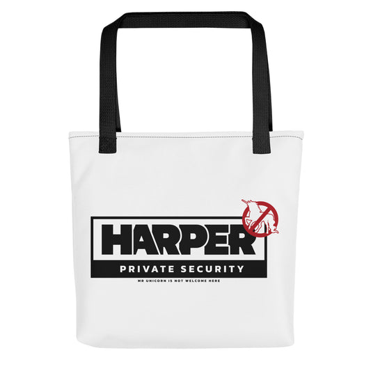 Harper Security Tote Bag - The Bean Workshop - Ana Huang, Bookish Tote, Christian Harper, Mr. Unicorn, tote, tote bag, Twisted