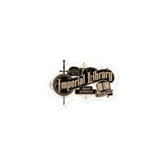 Imperial Library Apprentice Sticker - The Bean Workshop - Air Awakens, Bookish Accessories, Elise Kova, Elise Kova Merch, Imperial Library Apprentice, Imperial Library Sticker, sticker, Vhalla Yarl Solaris