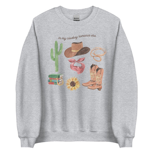 In My Cowboy Romance Era Sweatshirt - The Bean Workshop - cowboy, girlie, outdoor, read everyday, romance, sweater, sweatshirt