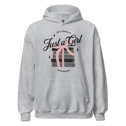 Just A Girl Who Reads Hoodie - The Bean Workshop - bookish, hoodie, read everyday