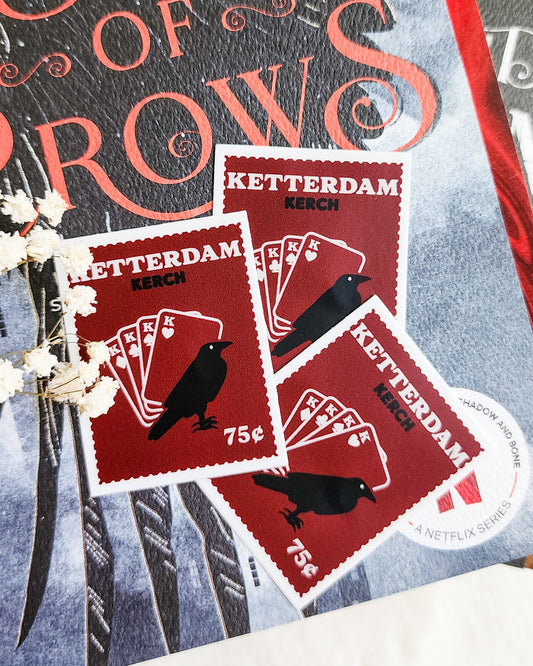 Ketterdam Stamp Sticker - The Bean Workshop - leigh bardugo, six of crows, sticker
