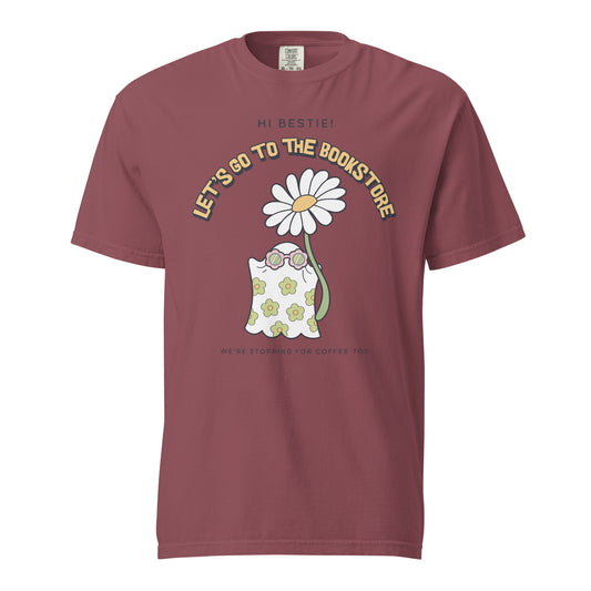 Let's Go to the Bookstore Tee Shirt - The Bean Workshop - book lovers, bookaholic, box tee, halloween