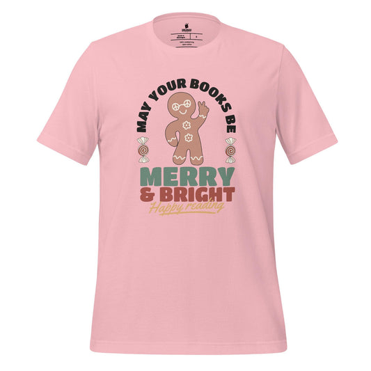 May Your Books Be Merry & Bright T-shirt - The Bean Workshop - bookish, christmas, t-shirt, tee