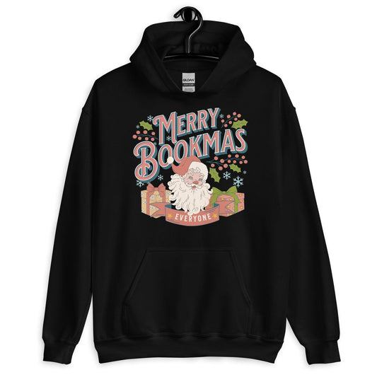 Merry Bookmas Christmas Hoodie - The Bean Workshop - bookish, chistmas, hoodie