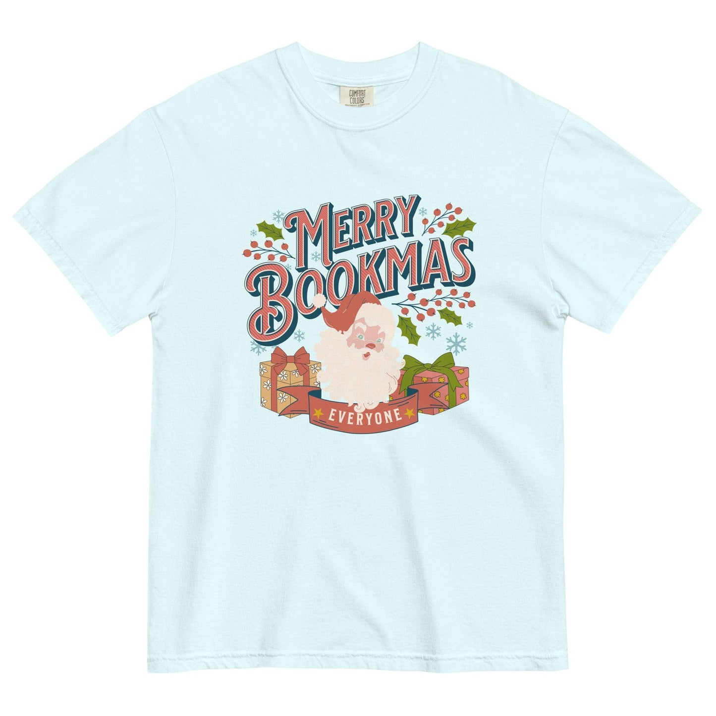 Merry Bookmas Christmas T-shirt - The Bean Workshop - bookish, chistmas, t-shirt, tee