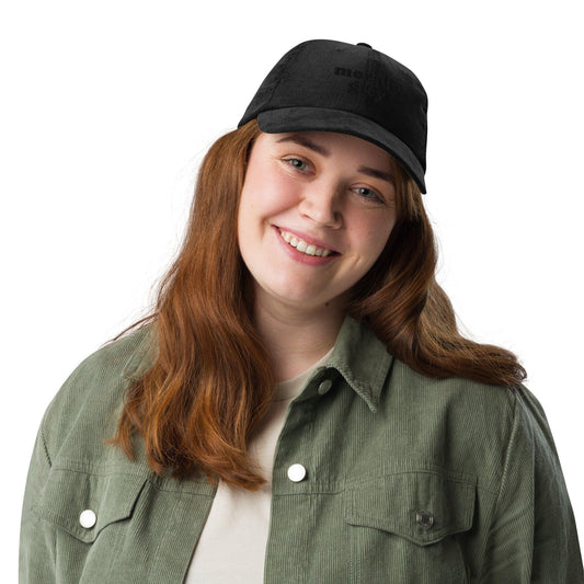 Morally Grey Vintage Corduroy Cap - The Bean Workshop - book lover, bookish, cap, corduroy cap, embroidered, hat, old school, read everyday, reading accessories, vintage