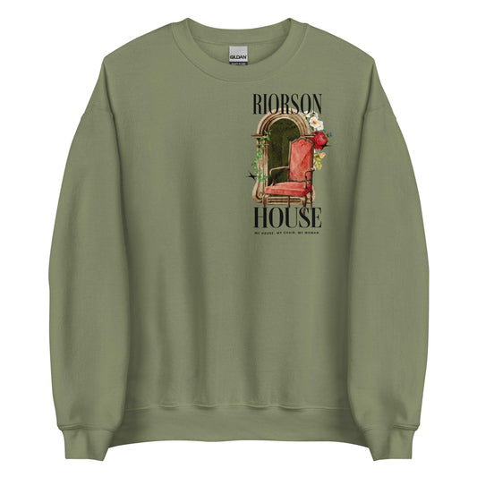 My house My chair My woman Sweatshirt - The Bean Workshop - Fourth Wing, Rebecca Yarros, sweater, sweatshirt, The Empyrean, Violet and Xaden, Violet Sorrengail, Xaden Riorson