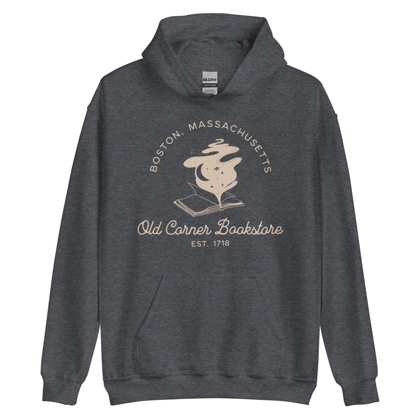 Old Corner Bookstore Hoodie - The Bean Workshop - Book Lover Style, Bookish Fashion, hoodie, Literary Fashion, Old Corner Bookstore, read everyday, Readers Apparel, Reading Comfort, valentine, Valentine's Day Picks, Vintage Bookstore