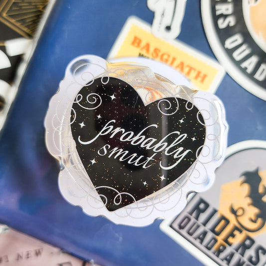 Probably Smut Glitter Magnetic Kindle Grip or Phone Holder - The Bean Workshop - Bookish Accessories, kindle grip, reading accessories