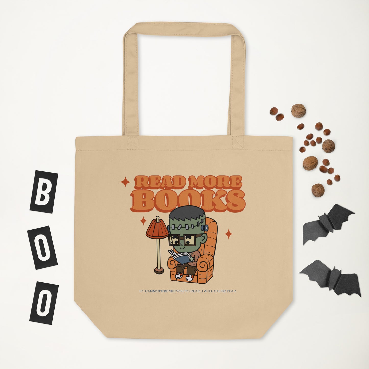 Read More Books Franken-Reads Organic Cotton Twill Tote bag - The Bean Workshop -
