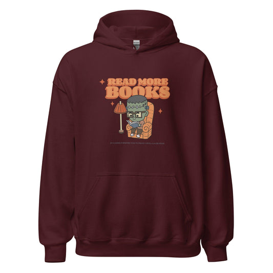 Read More Books Hoodie - The Bean Workshop - Frankenstein, Halloween, hoodie