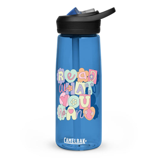 Read What You Want CamelBak® Sports Water Bottle - The Bean Workshop - book lover, read everyday, read what you want, sport water bottle, valentine, Valentine's Day Picks