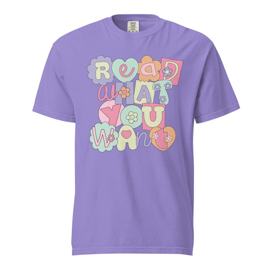 Read What You Want T-shirt - The Bean Workshop - read everyday, t-shirt, tee, Valentine's Day Picks