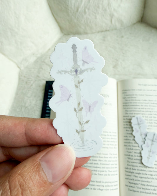 Sword and Moths Sticker - The Bean Workshop - book lover sticker, Book Lover Sticker for Laptop, book merch, Bookish Gift, Bookish Sticker, Cute Vinyl Sticker, Die Cut Sticker, Fantasy Book Gift, fantasy book sticker, laptop sticker, Laptop Sticker for Book Lovers, literary sticker, Rachel Gillig, Rachel Gillig Inspired Merch, Rachel Gillig Sticker, sticker, The Knight and the Moth, The Knight and the Moth Sticker, vinyl sticker