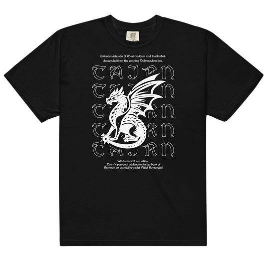 Tairneanach We Don't Eat Our Allies Tee Shirt - The Bean Workshop - box tee, fourth wing, rebecca yarros, tairn, Tairneanach