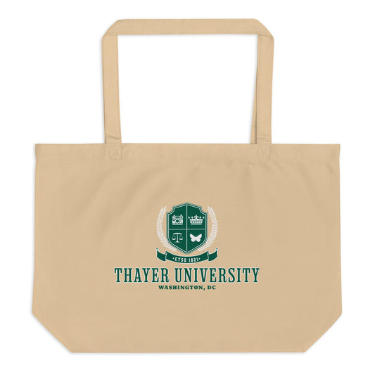 Thayer University Large Organic Cotton Twill Tote Bag - The Bean Workshop - Ana Huang, Organic Cotton Twill tote bag, Thayer University, tote, tote bag, Twisted, Twisted ladies