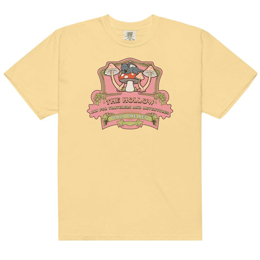 The Hollow Tee Shirt - The Bean Workshop - box tee, cute bookish top, evangeline fox, Jacks and Evangeline, jacks prince of hearts, Little Fox, once upon a broken heart, Only One Bed shirt, ouabh, Pink and Green, retro, stephanie garber, The Ballad of Never After, Whimsical dragon