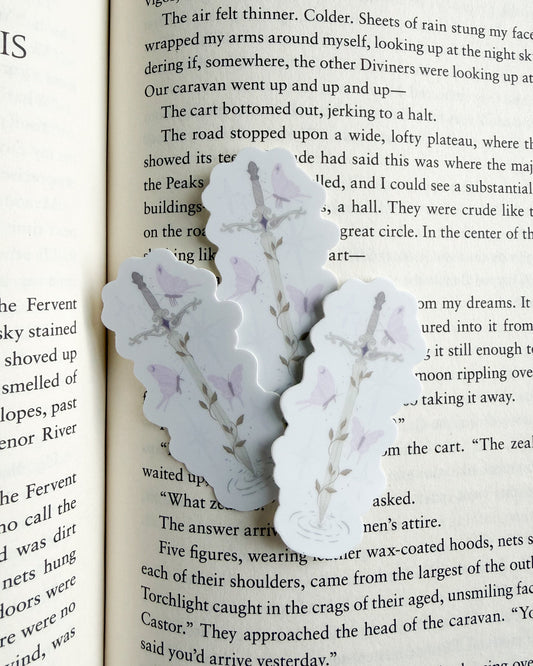 The Knight and the Moth Stickers Bundle of 4 - The Bean Workshop - book lover sticker, Book Lover Sticker for Laptop, book merch, Bookish Gift, Bookish Sticker, Cute Vinyl Sticker, Die Cut Sticker, Fantasy Book Gift, fantasy book sticker, Kindle Sticker for Readers, laptop sticker, Laptop Sticker for Book Lovers, literary sticker, Rachel Gillig, Rachel Gillig Inspired Merch, Rachel Gillig Sticker, sticker, Sticker Bundle, The Knight and the Moth, The Knight and the Moth Sticker, vinyl sticker