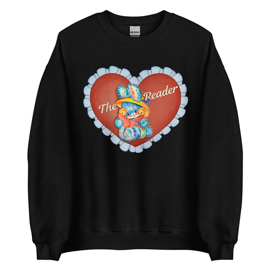 The Reader Sweatshirt - The Bean Workshop - book lover, read everyday, sweater, sweatshirt, the reader, valentine, Valentine's Day Picks