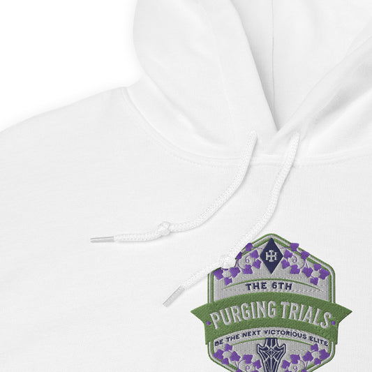 The Sixth Purging Trials Embroidered Hoodie - The Bean Workshop - embroidered, hoodie, kai azer, lauren roberts, paedyn gray, powerless