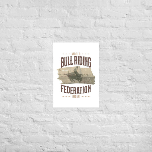 World Bull Riding Federation Rider Poster - The Bean Workshop - Chestnut Springs, Elsie Silver, Poster, reading gift, Reckless, Theo Silva
