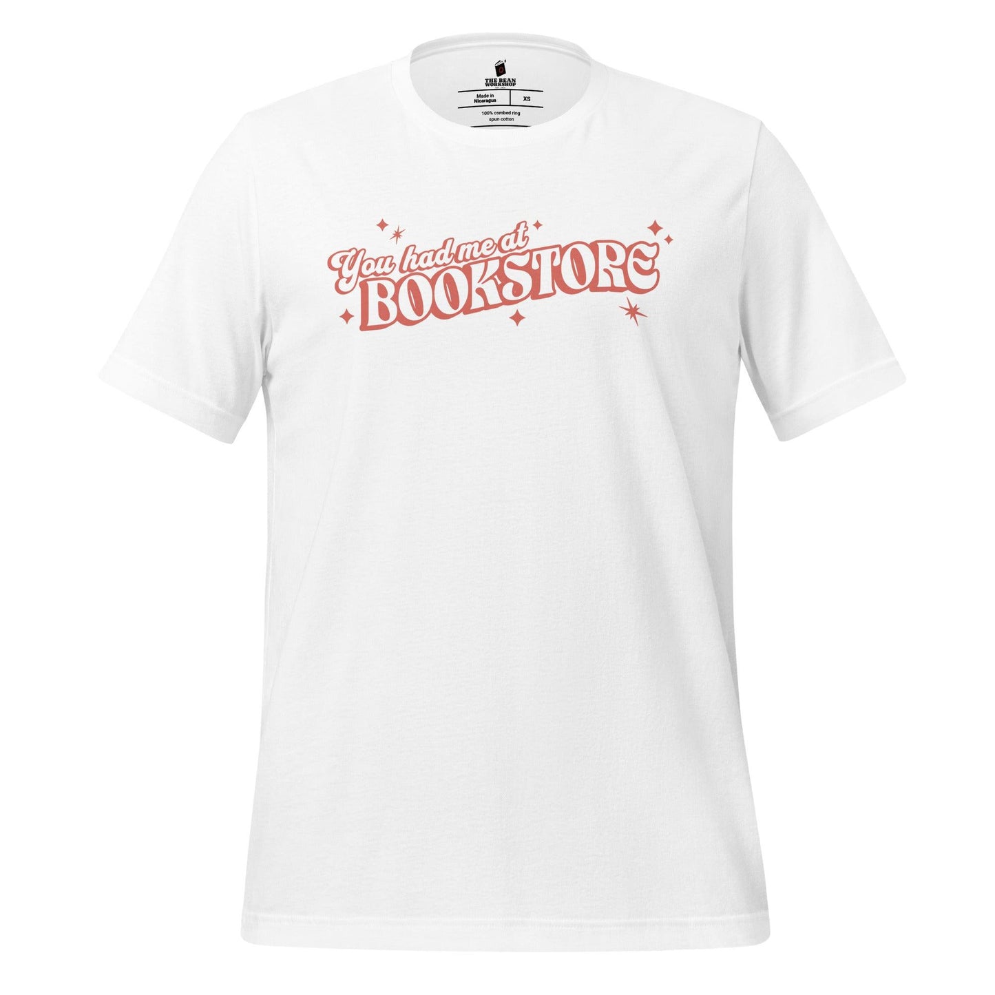 You Had Me At Bookstore T-Shirt - The Bean Workshop - Bookish Apparel, read everyday, t-shirt, tee, valentine, Valentine's Day Picks, You had me at the bookstore