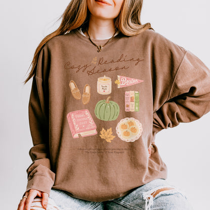 Cozy Reading Season Fleece Crewneck Sweatshirt
