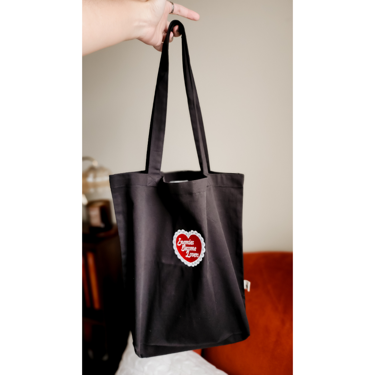 Enemies Become Lovers Embroidered Tote Bag