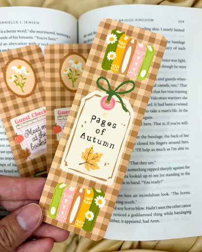Pages of Autumn Bookmark