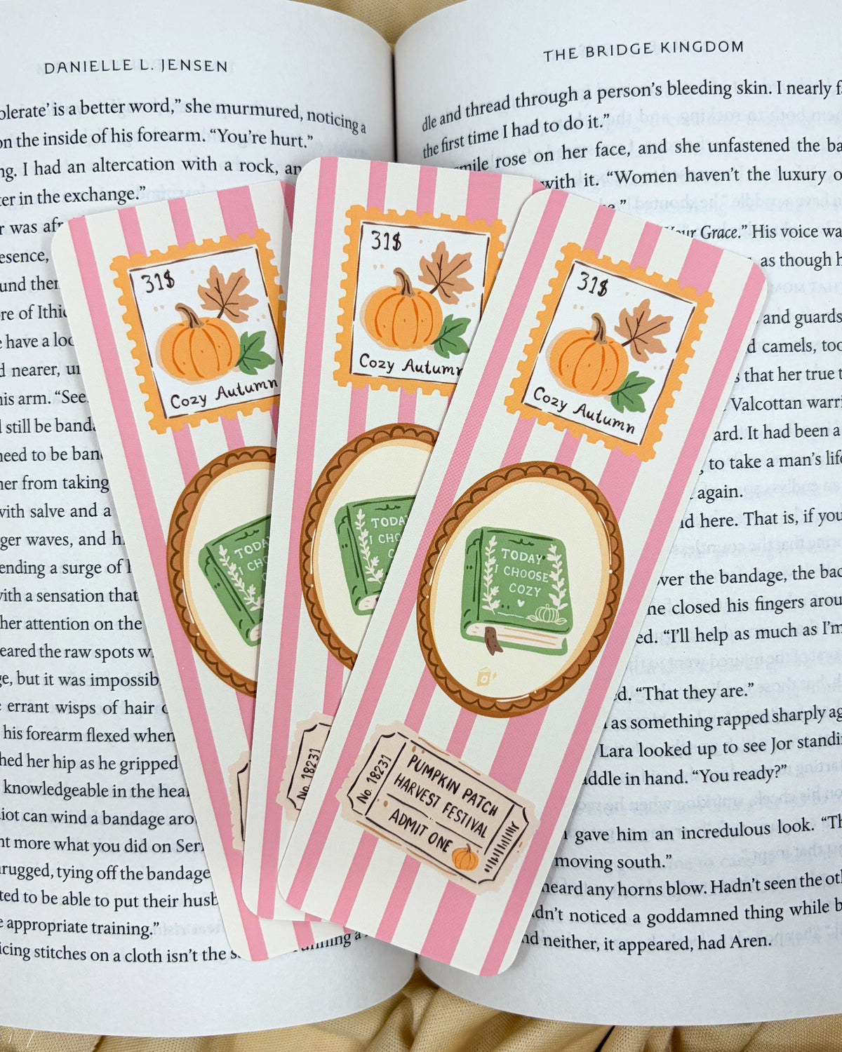 Cozy Autumn Pumpkin Patch Bookmark