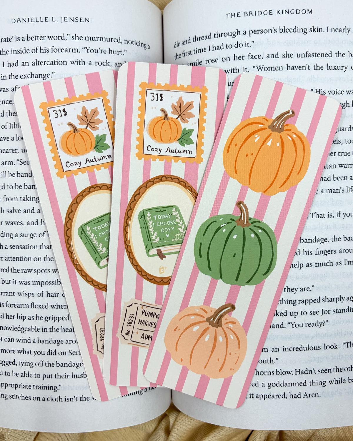 Cozy Autumn Pumpkin Patch Bookmark