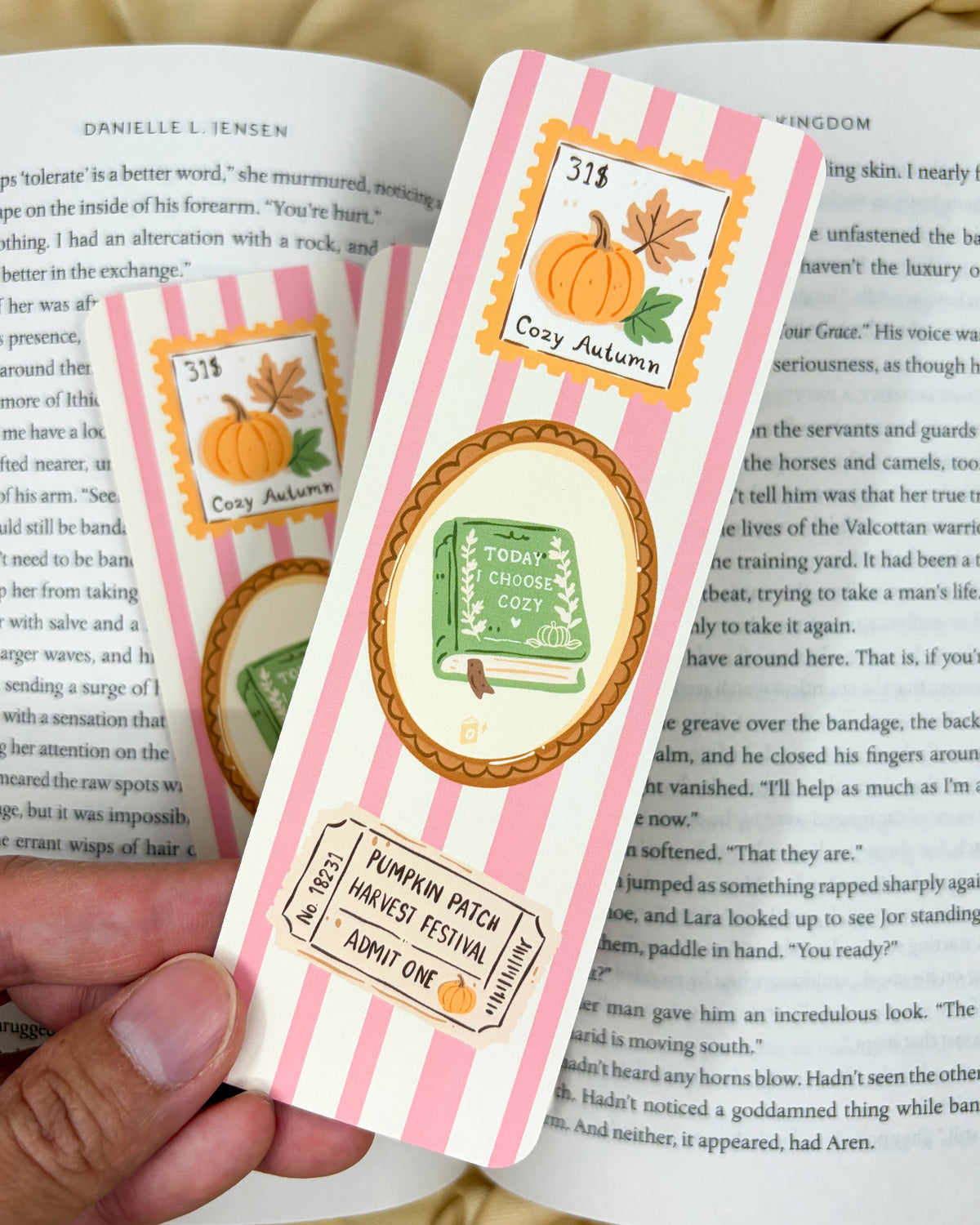Cozy Autumn Pumpkin Patch Bookmark