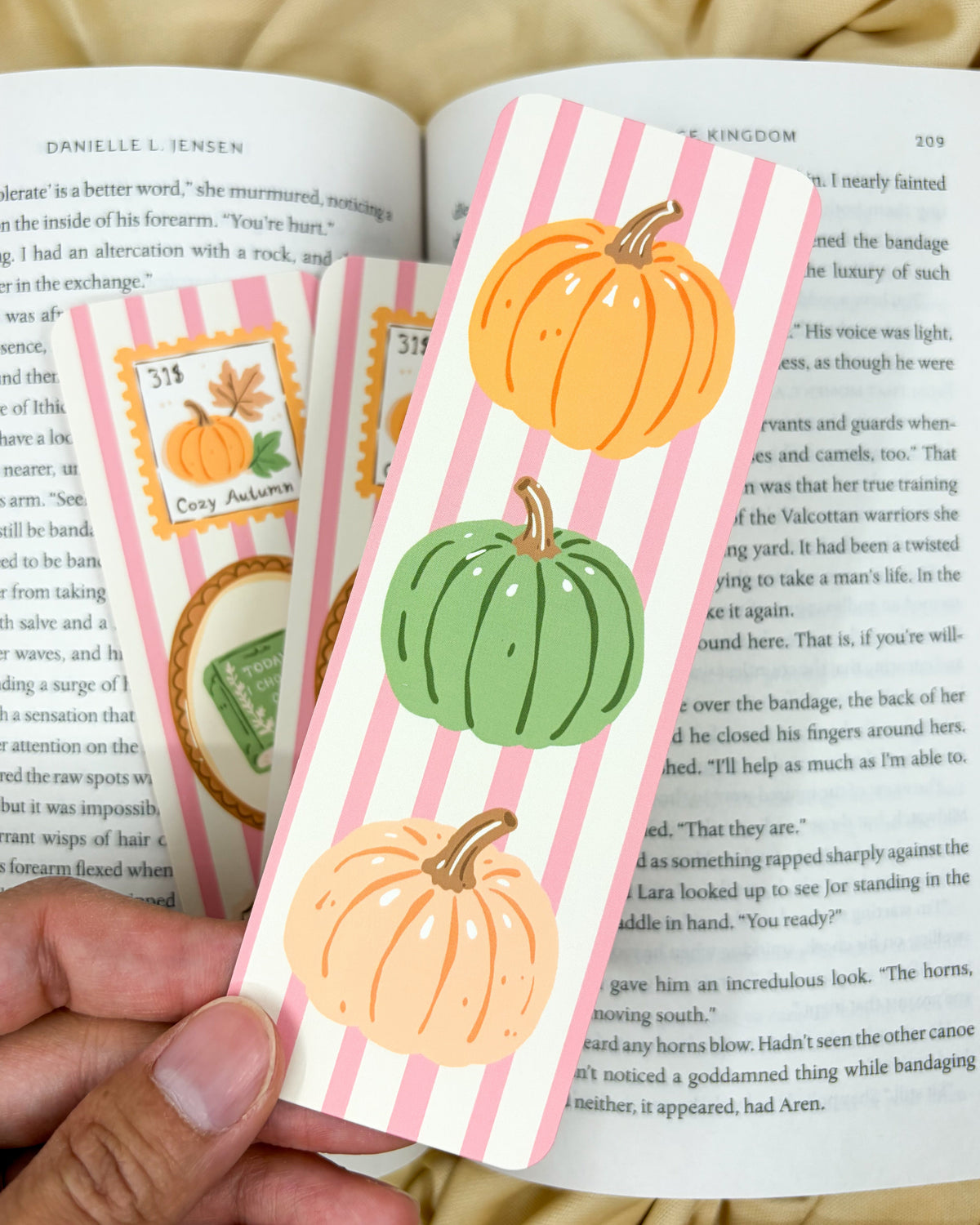 Cozy Autumn Pumpkin Patch Bookmark