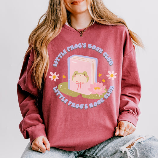 Little Frog's Book Club Fleece Crewneck Sweatshirt