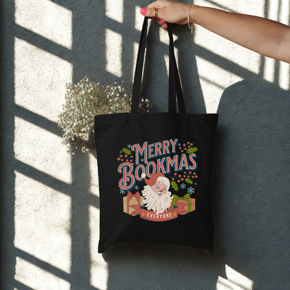 Merry Bookmas Organic Cotton Twill Tote Bag