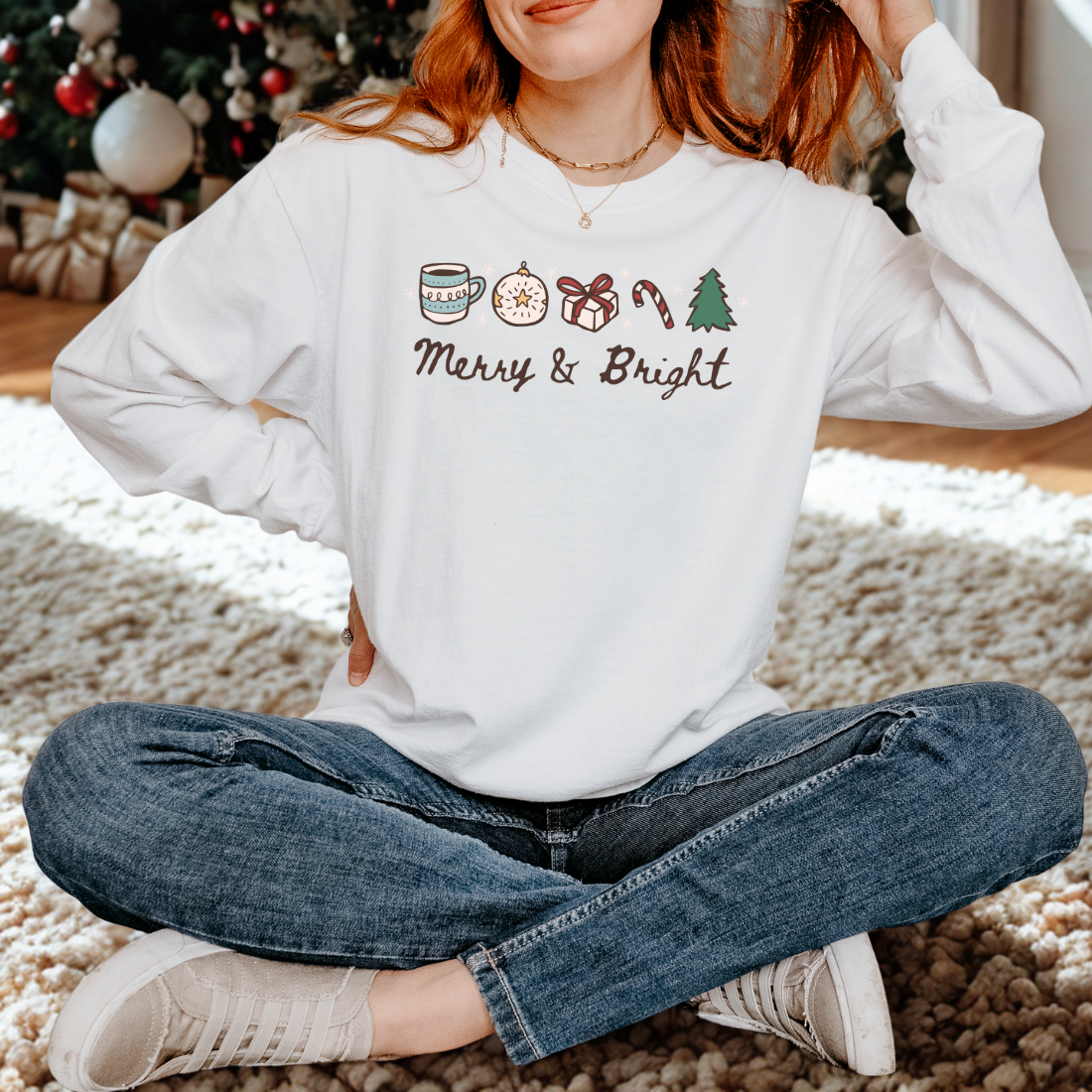 Merry & Bright Fleece Crewneck Sweatshirt