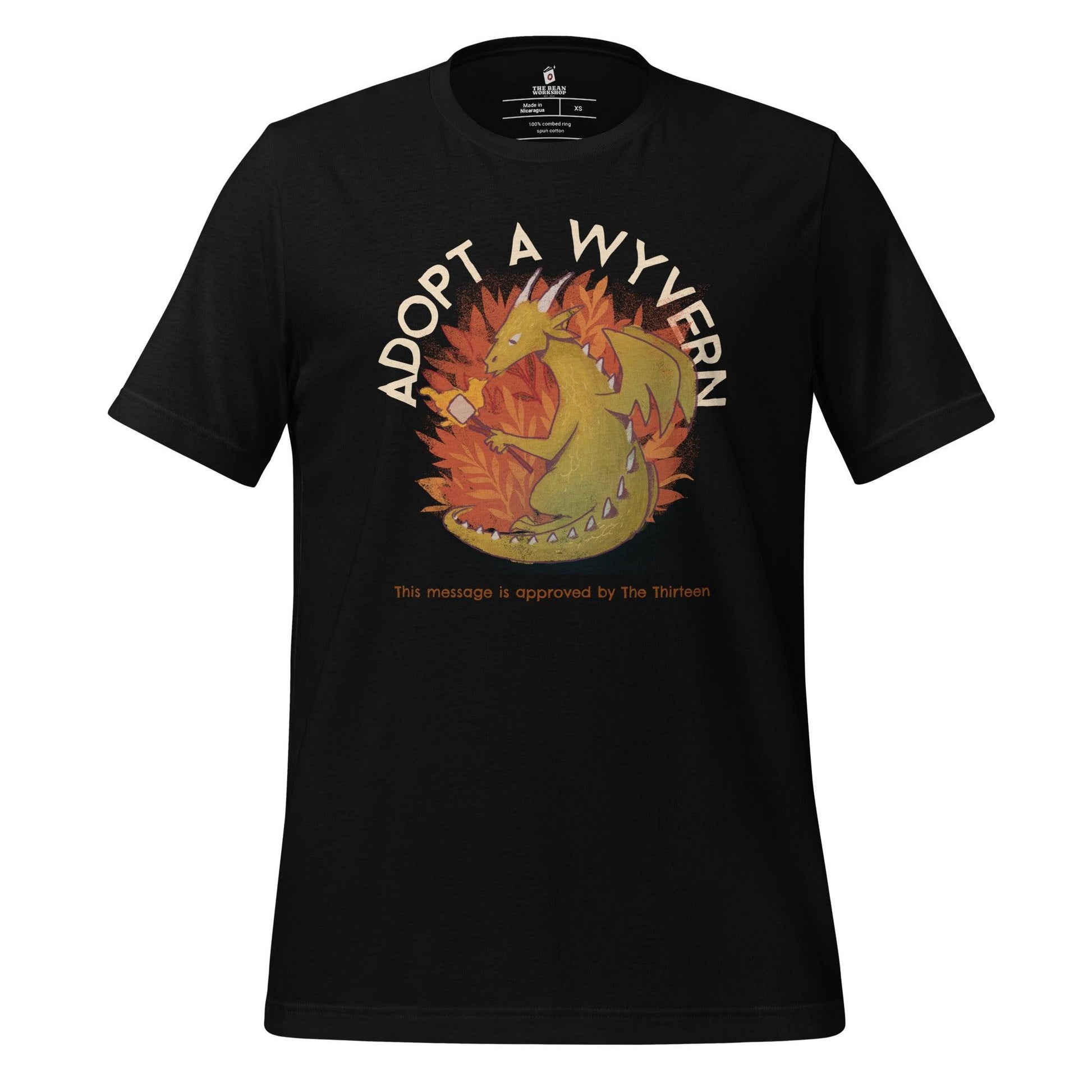 Adopt A Wyvern T-Shirt - The Bean Workshop - abraxos, manon blackbeak, sarah j. maas, t-shirt, throne of glass, tog