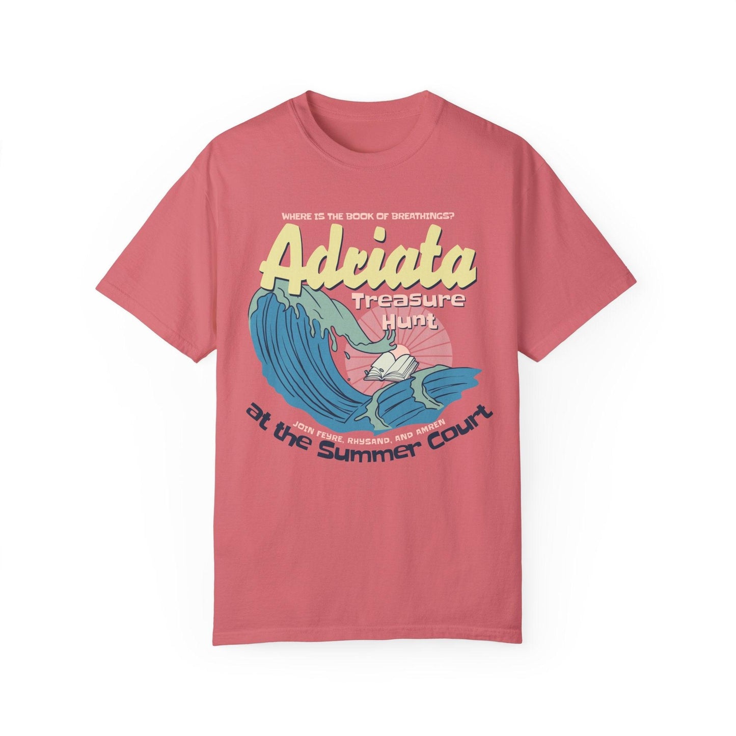 Adriata Treasure Hunt T-Shirt - The Bean Workshop - a court of thorns and roses, acotar, beach vibe, box tee, feyre archeron, retro, rhysand, sarah j maas